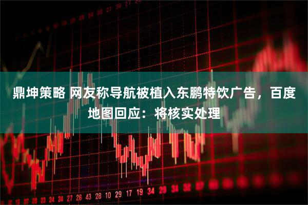 鼎坤策略 网友称导航被植入东鹏特饮广告，百度地图回应：将核实处理