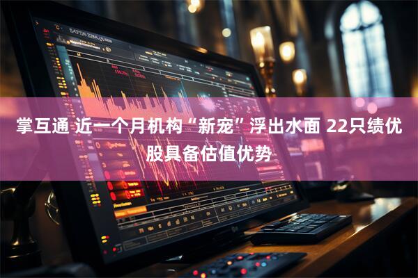 掌互通 近一个月机构“新宠”浮出水面 22只绩优股具备估值优势