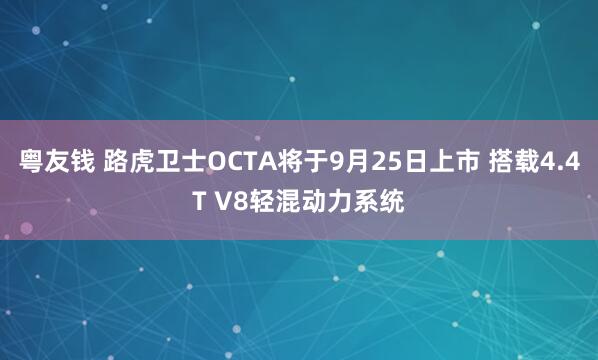 粤友钱 路虎卫士OCTA将于9月25日上市 搭载4.4T V8轻混动力系统